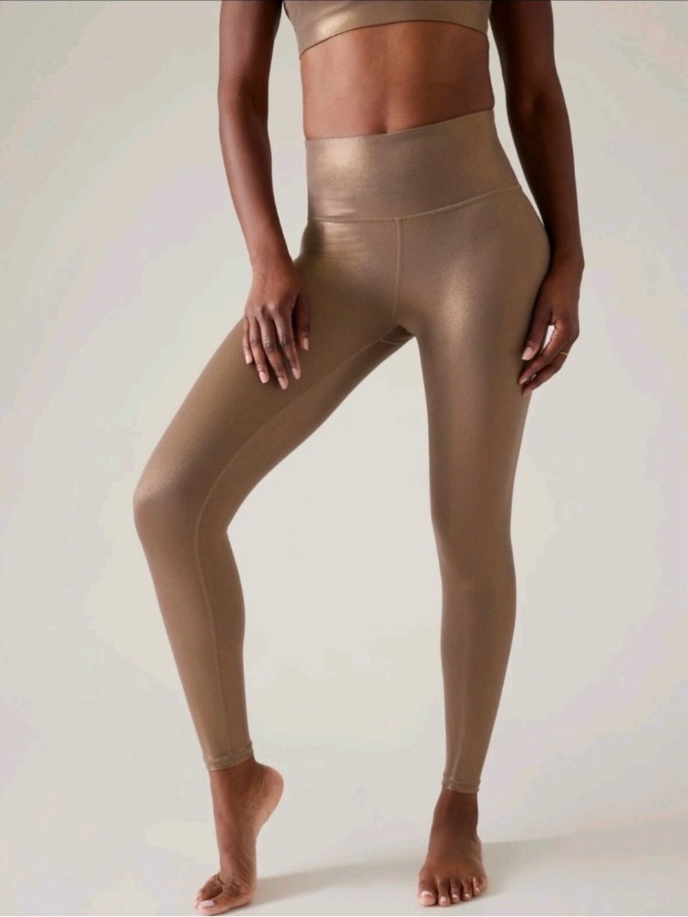 New Athleta Elation Shine Tight Leggings XL Luminous Metallic Luster NWT Yoga